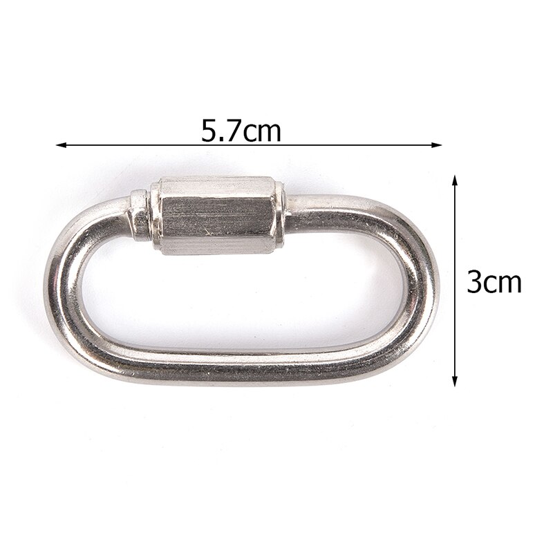 Stainless Steel Screw Lock Climbing Gear Carabiner Quick Links Safety Snap Hook: 6