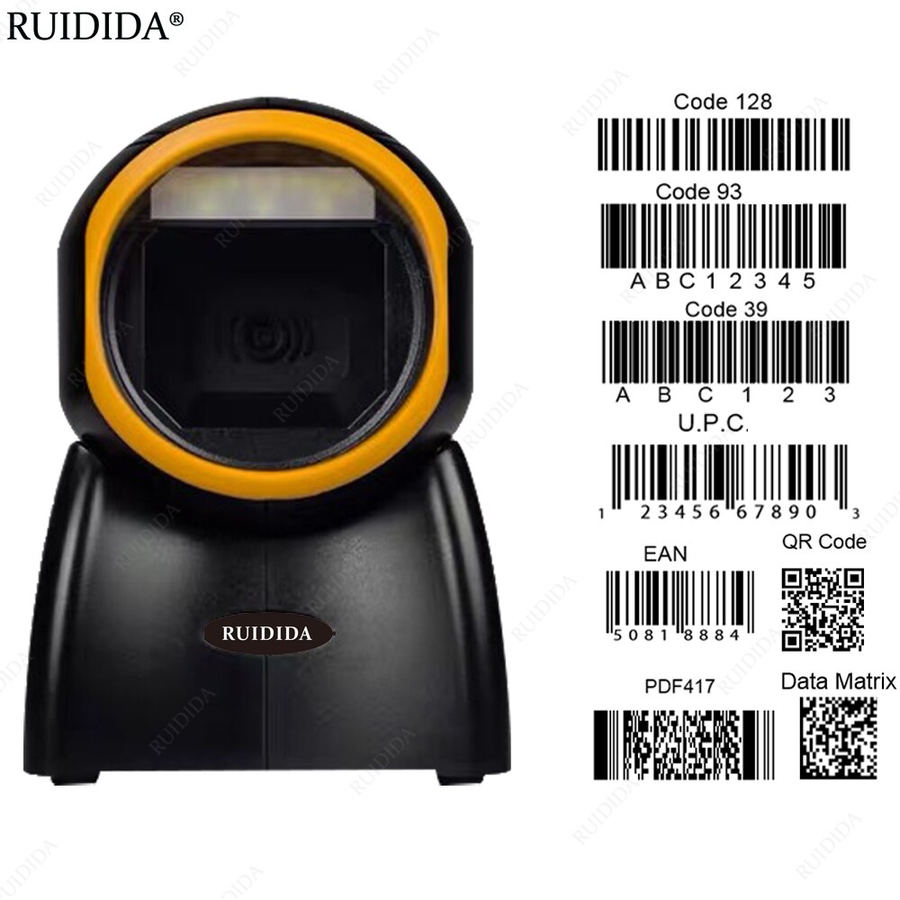 2d scanner Wied Desktop Barcode Scanner usb 1d 2d qr code Reader Hands-free Bar code Reading Automatic lector codugo barras
