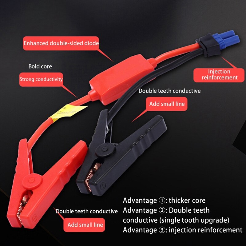 EC5 Connector Jumper Cable Alligator Clamp Car Emergency Battery Jumper Cables For Automotive Truck Jump Starter Alligator Clip