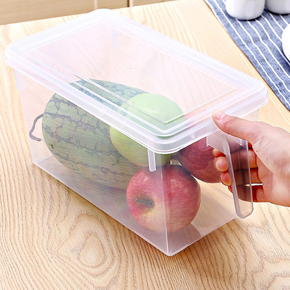 Draagbare Koelkast Koelkast Verzegeld Voedsel Vruchten Opbergdoos Organisator Container Doorzichtige Plastic Opbergdoos Voedsel Container