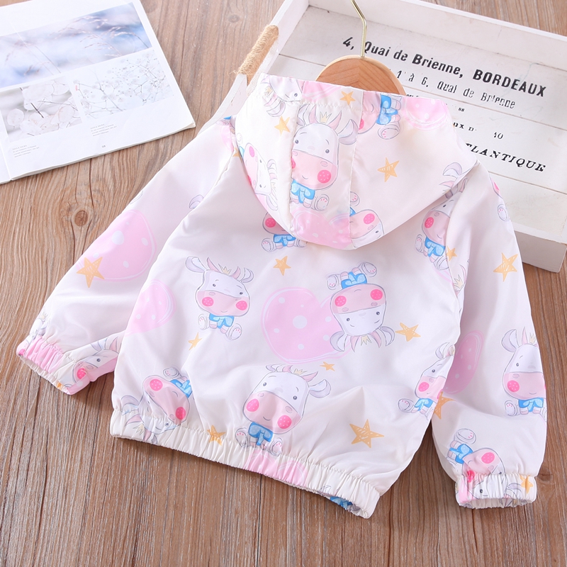 Chaqueta de manga larga para niña, abrigo de dibujos animados a la , ropa de Boutique, bonita, rosa, otoño