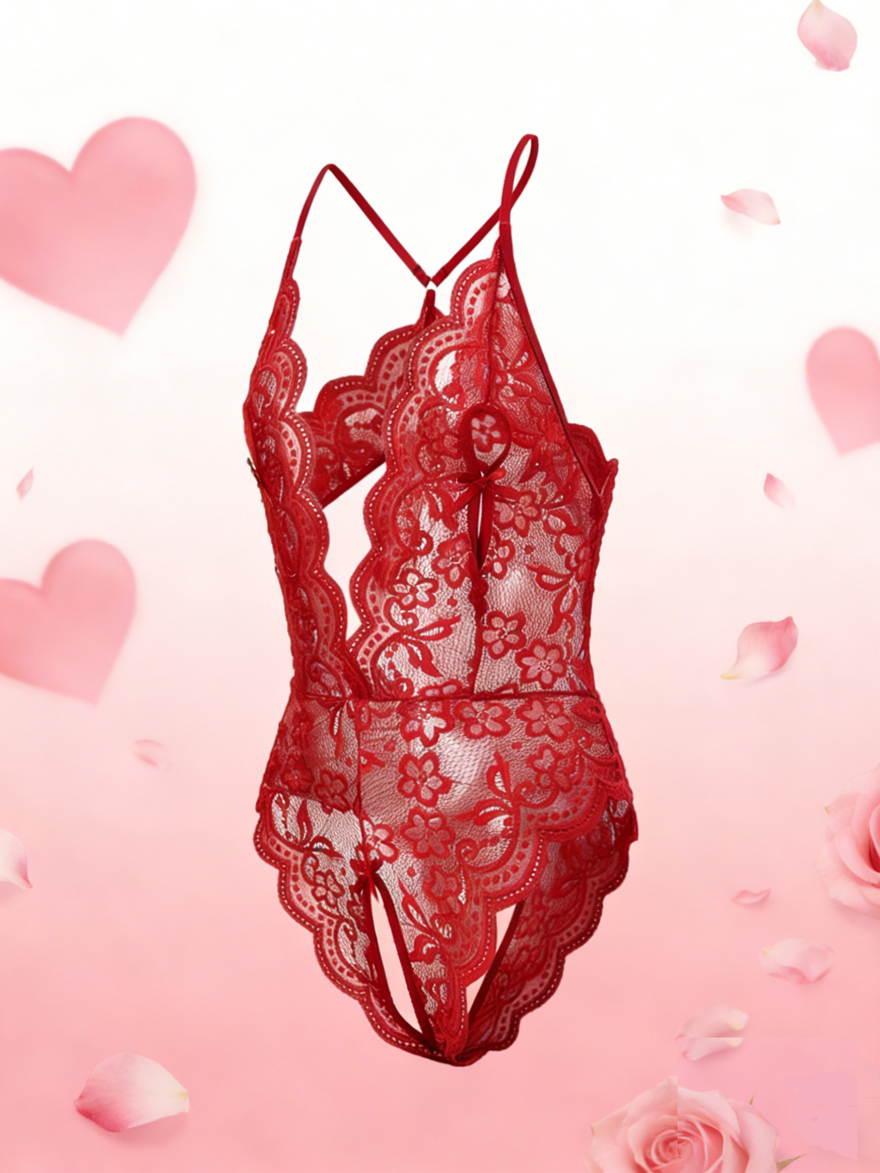 Sexy ondergoed vrouw kruisloze bodysuit lingerie erotische rugloze nachtkleding holle bh Valentijnsdag voor seks dating kleding