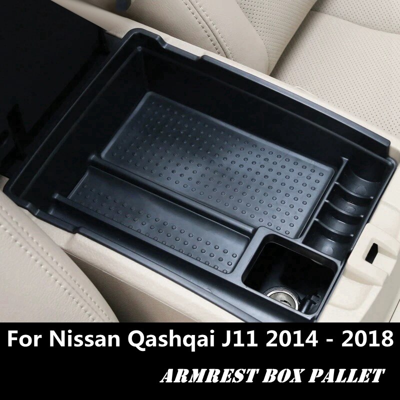 Bil midterkonsol armlæn boks opbevaringsboks container bakke arrangør tilbehør til nissan qashqai  j11 -