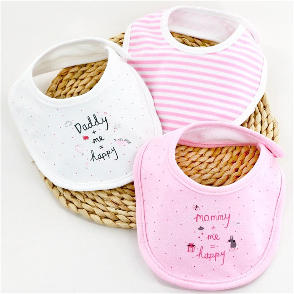 ZAFILLE 3Pcs Pure Cotton Baby Bibs Cartoon Print Baby Boy Stuff Feeding Apron Soft Baby Stuff For Newborn Burp Cloths: 4