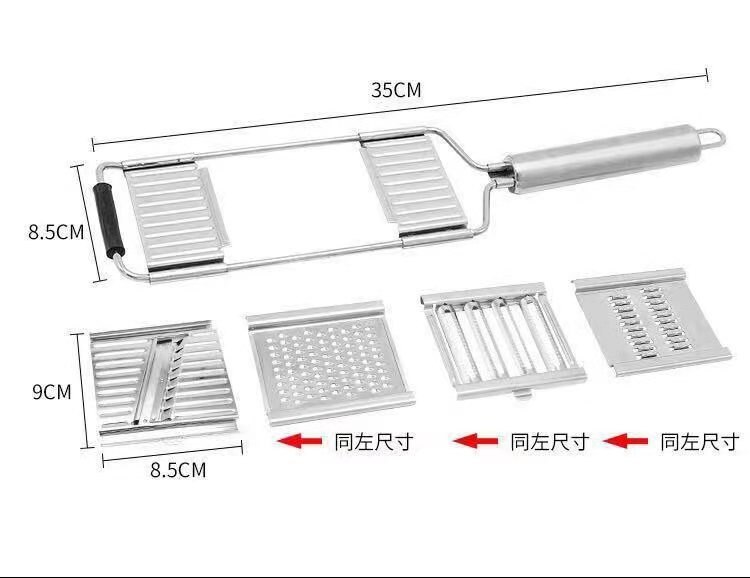Rvs Rasp Cutter Multifunctionele Groente Slicer Shredders Fruit Dunschiller Wortel Rasp Keuken Accessoires