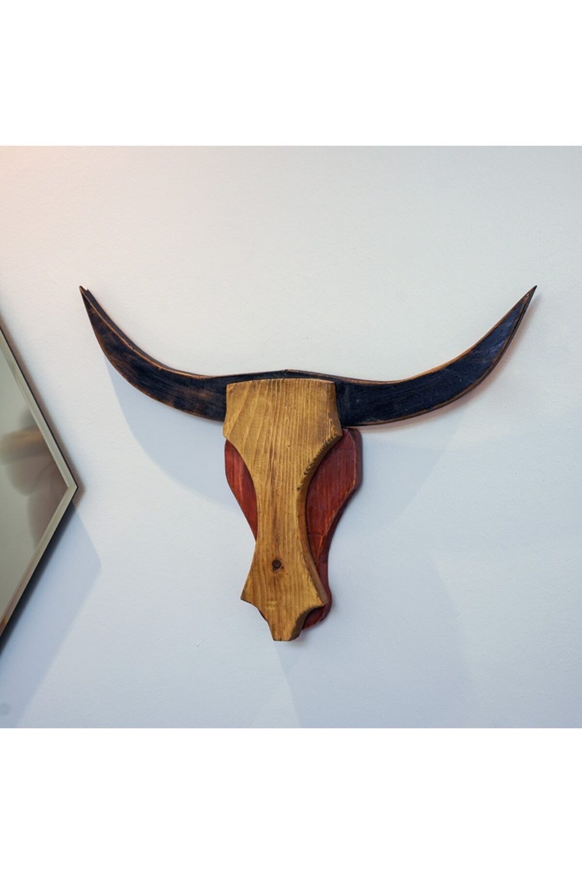 Solid Bull Head Wall Decoration Wood