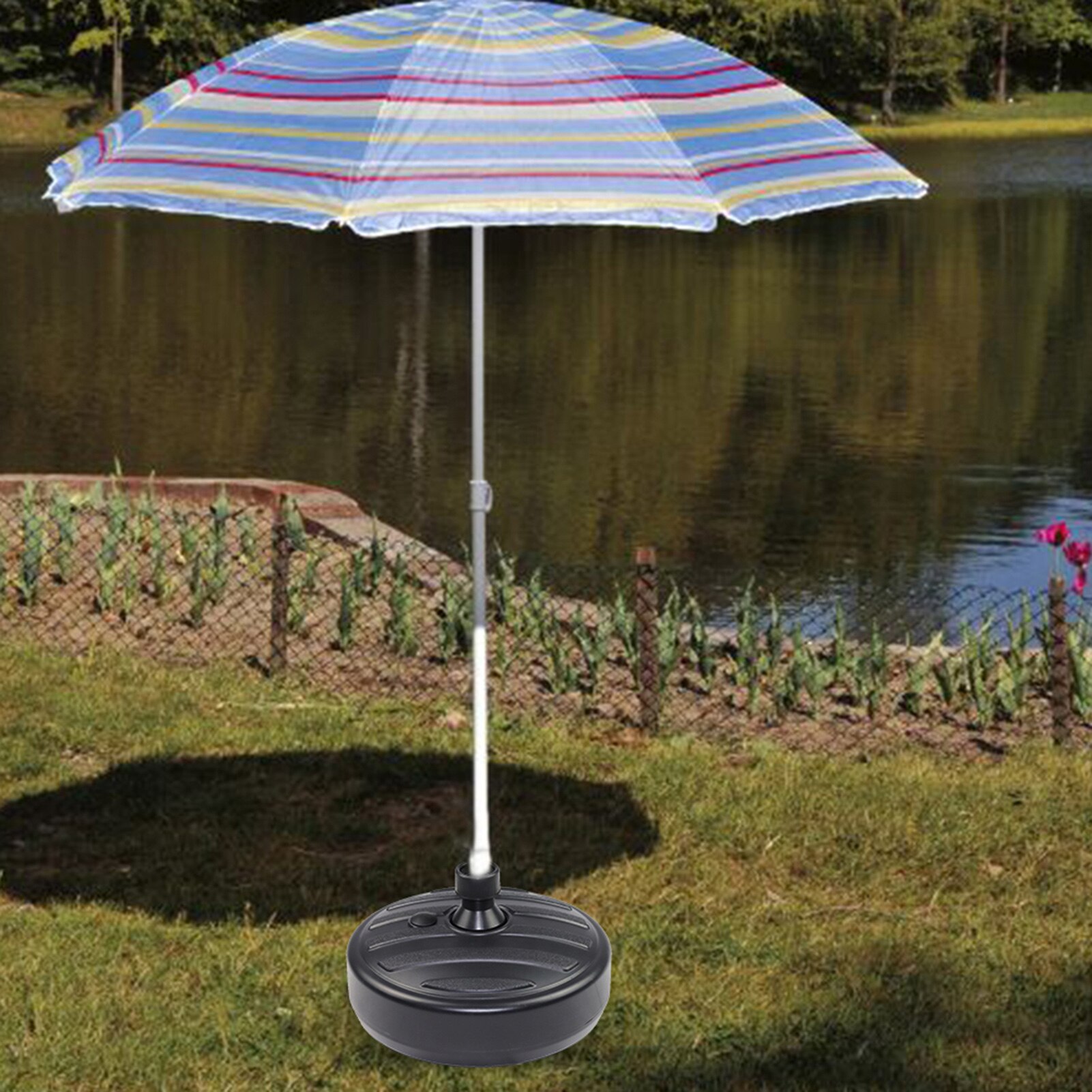 38*38*14cm Patio Umbrella Base Outdoor Banana Parasol Umbrella Base Stand