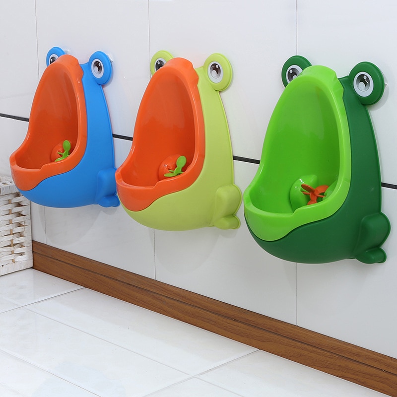 Baby Boy Potty Training Seat Frog Children's Pot Wall-Mounted Urinal for Boys Portable Toilets Connectable Water Pipe