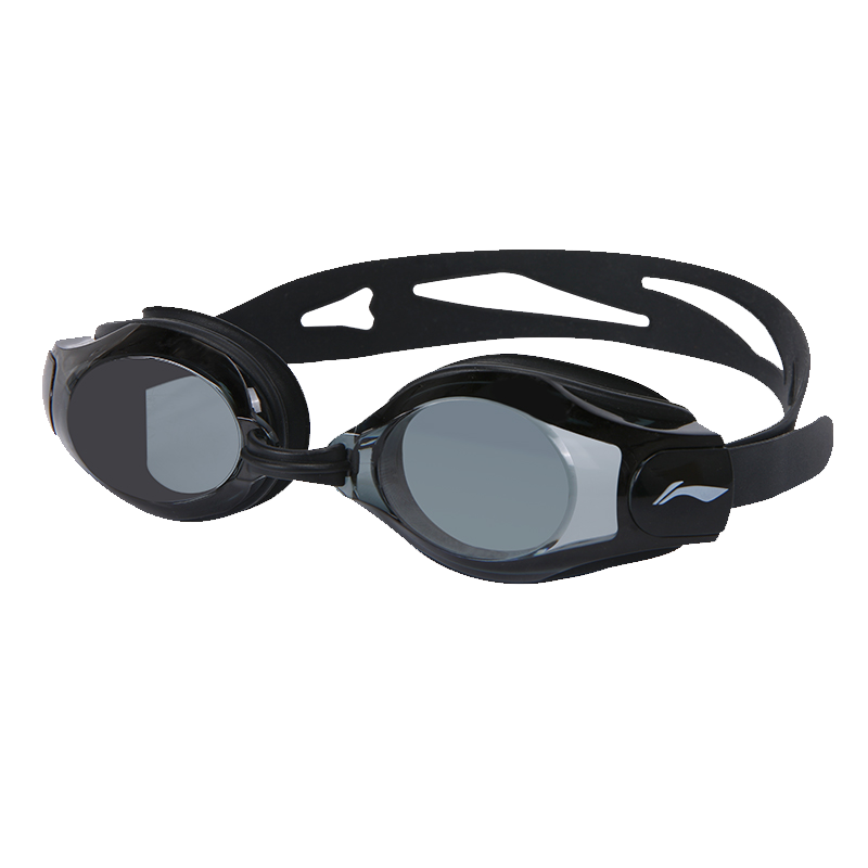 Li Ning gafas de natación para hombres y mujeres HD anti-fog gafas de natación impermeables gafas de buceo equipo: black
