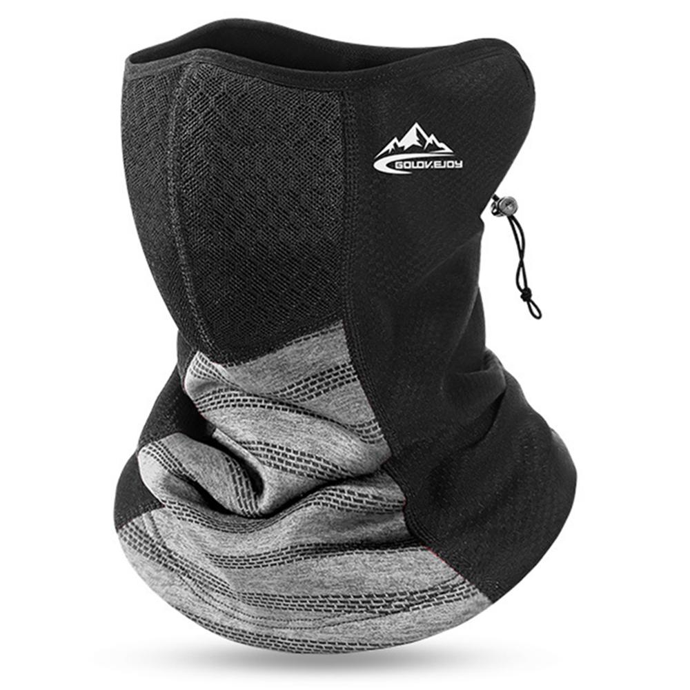 Mannen Winter Thermische Fleece Bandana Buff Hals Warm Gaiter Sport Gezicht Oor Cover Half Masker Snowboard Ski Wandelen Fietsen Sjaal: Grijs