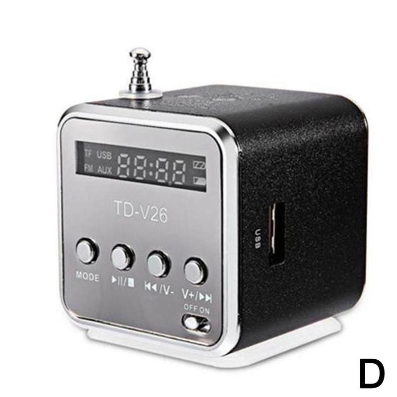 Tragbares mini-td- -v26- digitalradio mit lautsprecher, zweikanal-lautsprecherkarte, stereo-sd/tf-disk, u/micro  n9 x 3: D