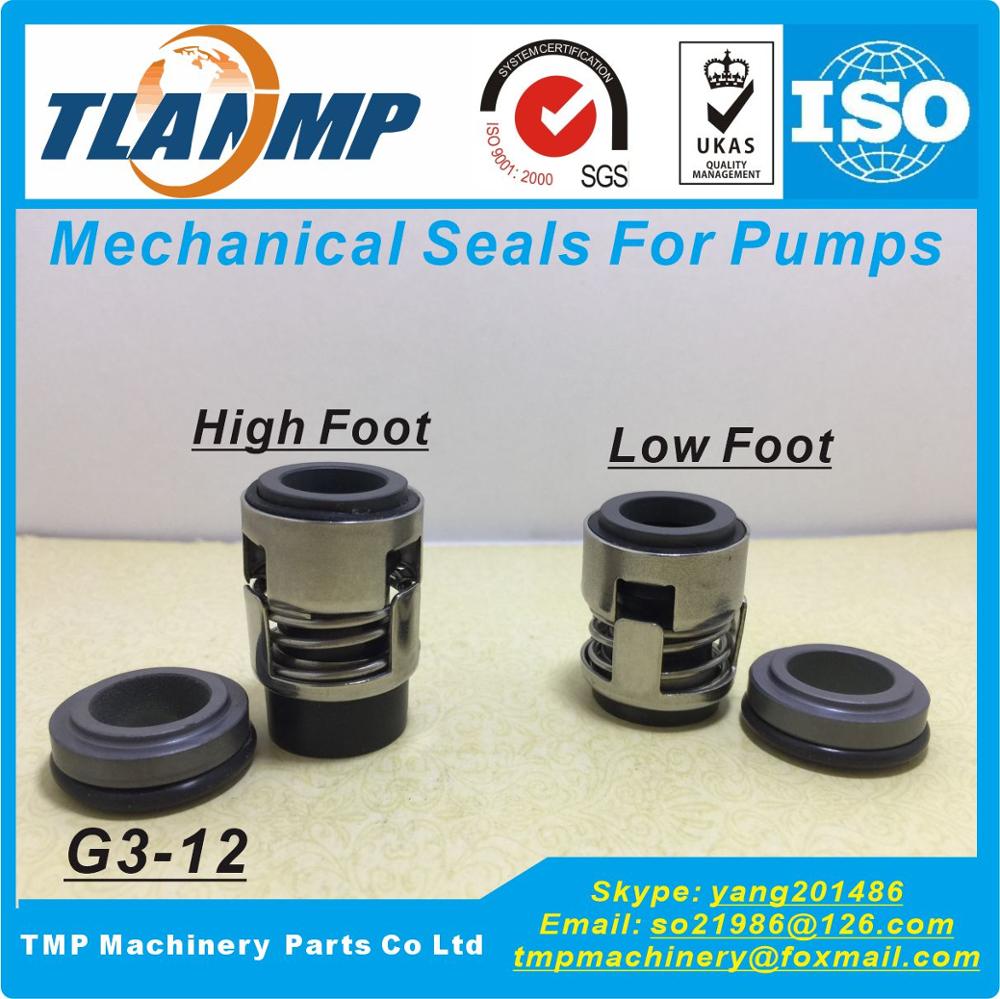 G3-12, G03-12, Chi-12 (Hoge/Lage Voet) rubber Bellow Mechanische Afdichting Voor As 12Mm Ch, Chi, Che, Crk, Spk, Tp, ap Pompen (P/N 405096)