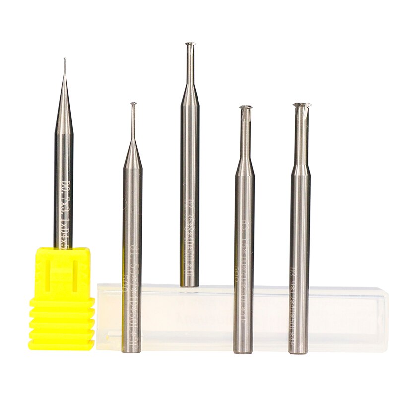 Xcan 1pc p0.25-p0.8 4mm skaft hårdmetall pinnfräs cnc fräs engängad pinnfräs