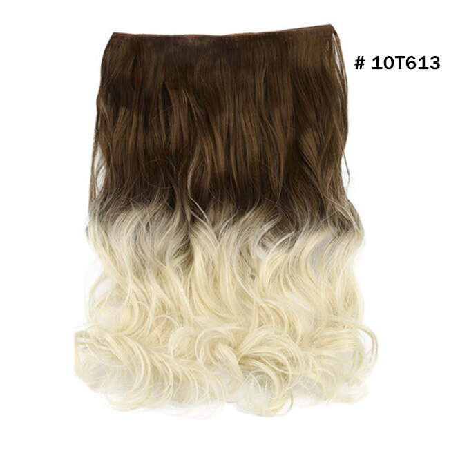 Synthetic Ombre Long Clip In Hair Extensions Wavy High Temperature Hairpiece 25 Colors Available 888