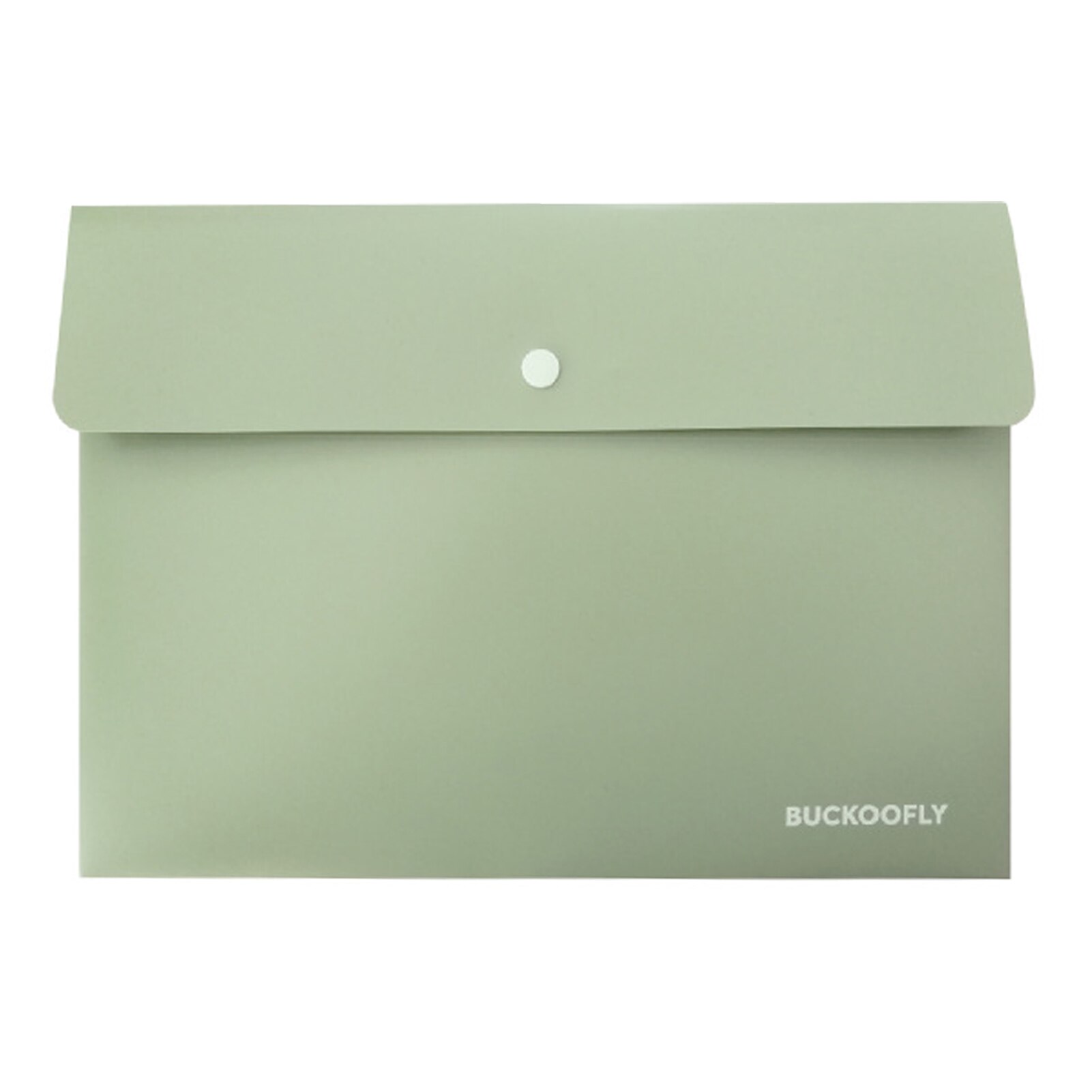 Expanding File Folder 1Pocket Plastic Envelope File Organizer with Smap Button Closure Portable A4 Size Desktop Document Storage: Green  