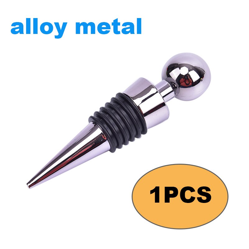 Reusable Bottle Stopper Round Heart Shaped Red Wine Champagne Wine Bottle Stopper Sealed Bottle Cover Bar Kitchen Accessories: alloy 1pcs