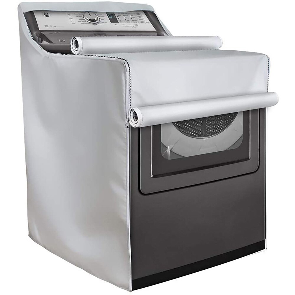 Washing Machine Cover Waterproof Dust-Proof Household Washing Machine Balcony Sunscreen Cover Oxford Grey/Black Dustproof: Grey