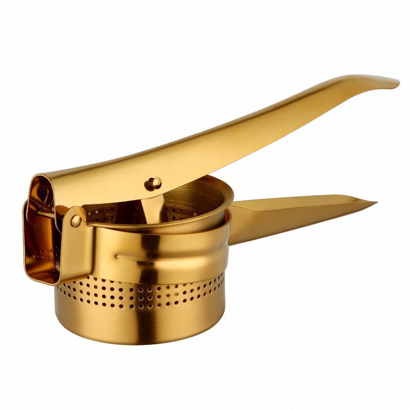 Kitchen Tools Potato Masher Ricer Maker Tool Stainless Steel Manual Fruit Pomegranate Squeezer Orange Lemon Juicer Hand Press: gold A