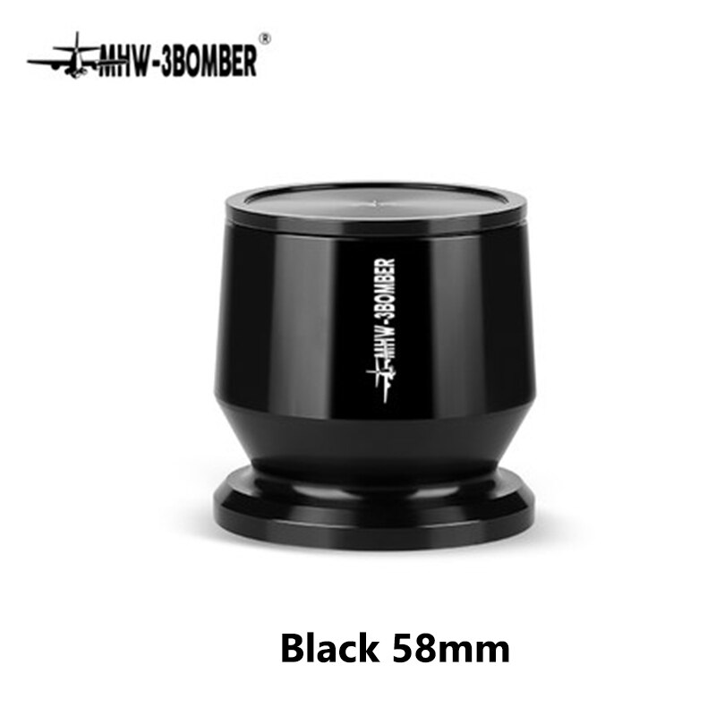 Aluminum 58mm Espresso Powder Picker Receiver For EK43 Grinder Brewing Bowl Cup Coffee Tamper Dosing Ring For Barista Tools: Black