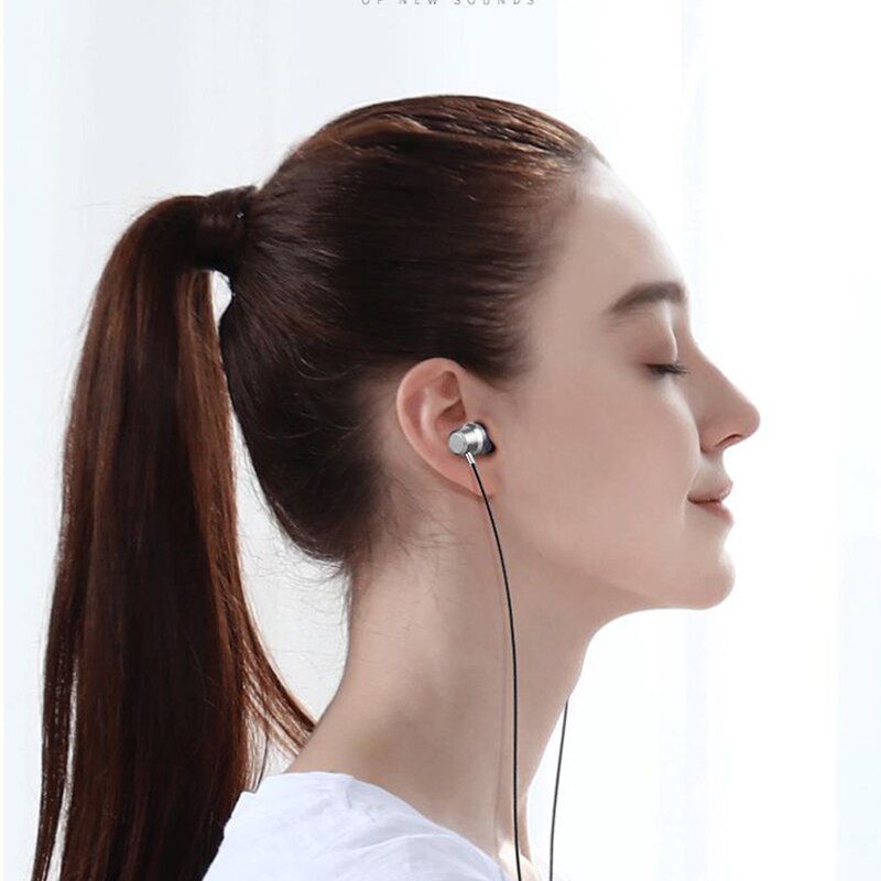 w-ucho typ c metalowy zestaw słuchawkowy z mikrofonem przewodowe słuchawki rodzaj-c muzyka sportowe słuchawki douszne robić Samsung Xiaomi Mi 8 Huawei P20 P30 LeEco