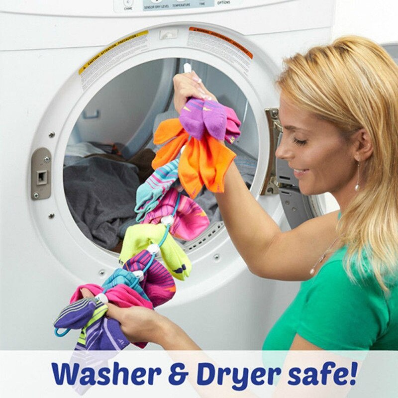 Socks Storage Organizer Sock Adjustable Non-slip Hanging Rope Hook Clips Sock Cleaning Aid Tool Socks Drying Hanger Clothesline