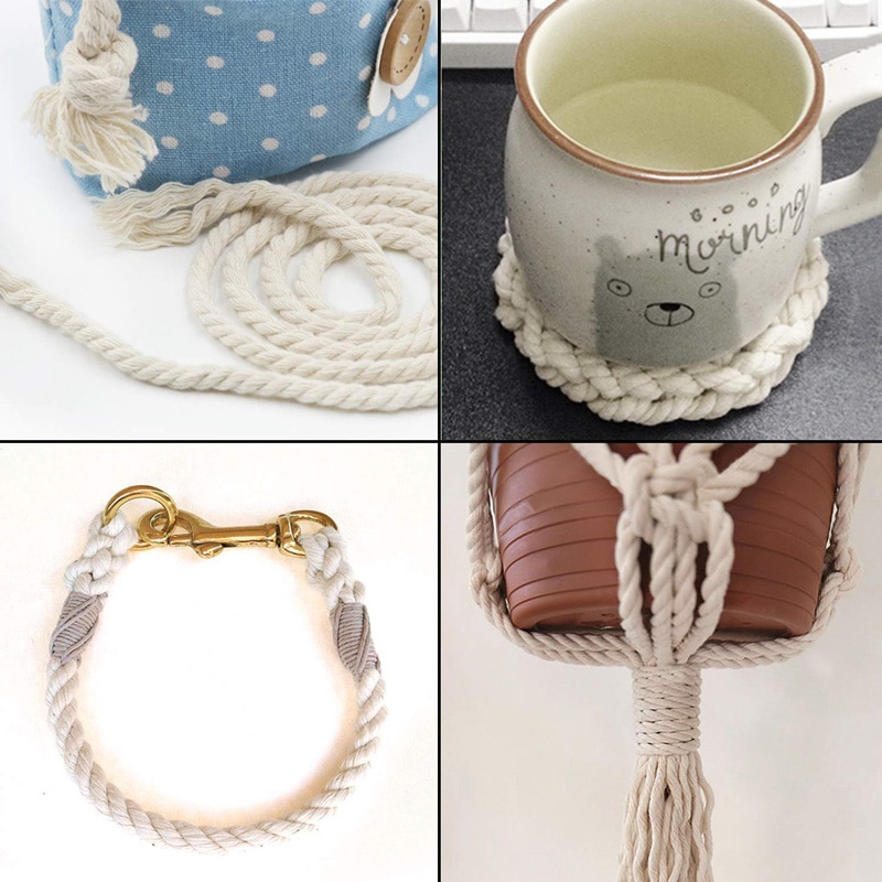 1 mm 2mm 3mm 4mm 5mm 6mm 8 mm makrame rep tvinnat snöre bomullssnöre för handgjorda naturligt beige rep gör det själv makrame sladd