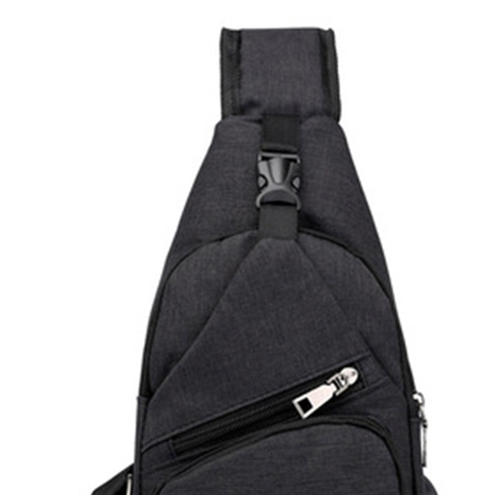 Antidiefstal borsttas heren trend praktische canvas taille usb oplaadbaar man vrouw schoudertas crossbody tas