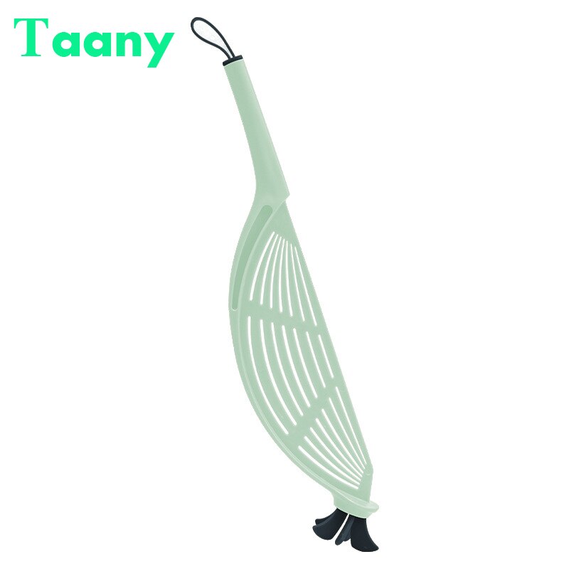 Multifunctional Drainer Household Convenient Hanging Fruit Rice Washer Noodle Rice Cleaner Machine Kitchen Colander Tool: Light blue