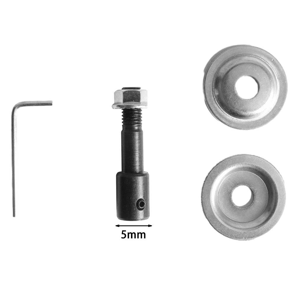 1 sæt spindeladapter til slibning, polering, 5-16mm- akslet motor, bænksliber, slibeskive, forbindelsesaksel, spindeladapter