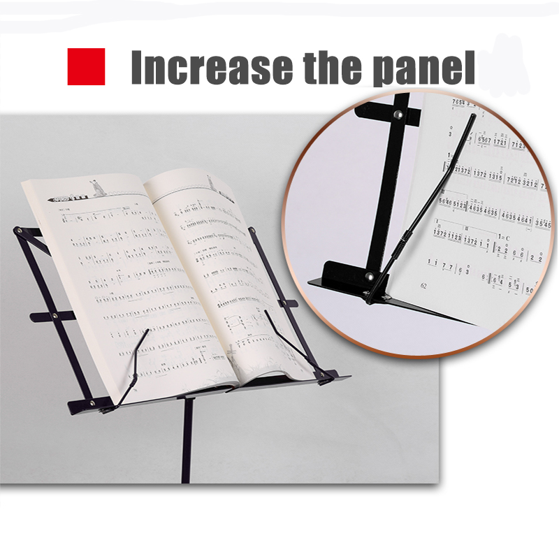 Music Sheet Tripod Stand Stainless Steel Music Stand Holder Height Adjustable with Carry Bag for Musical Instrument