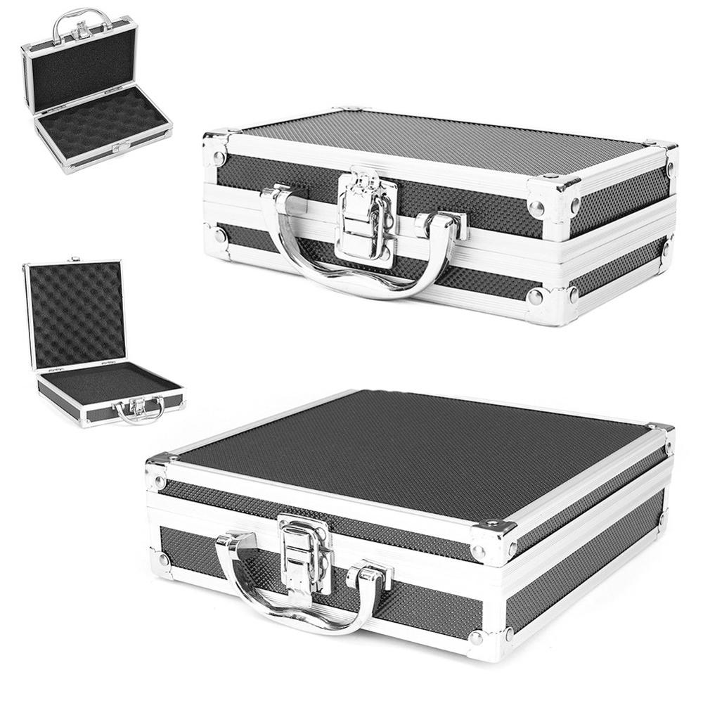 Mallette à Outils En Alliage D'aluminium 215x215x65 Mm - Boîte De Rangement Pratique Et Robuste