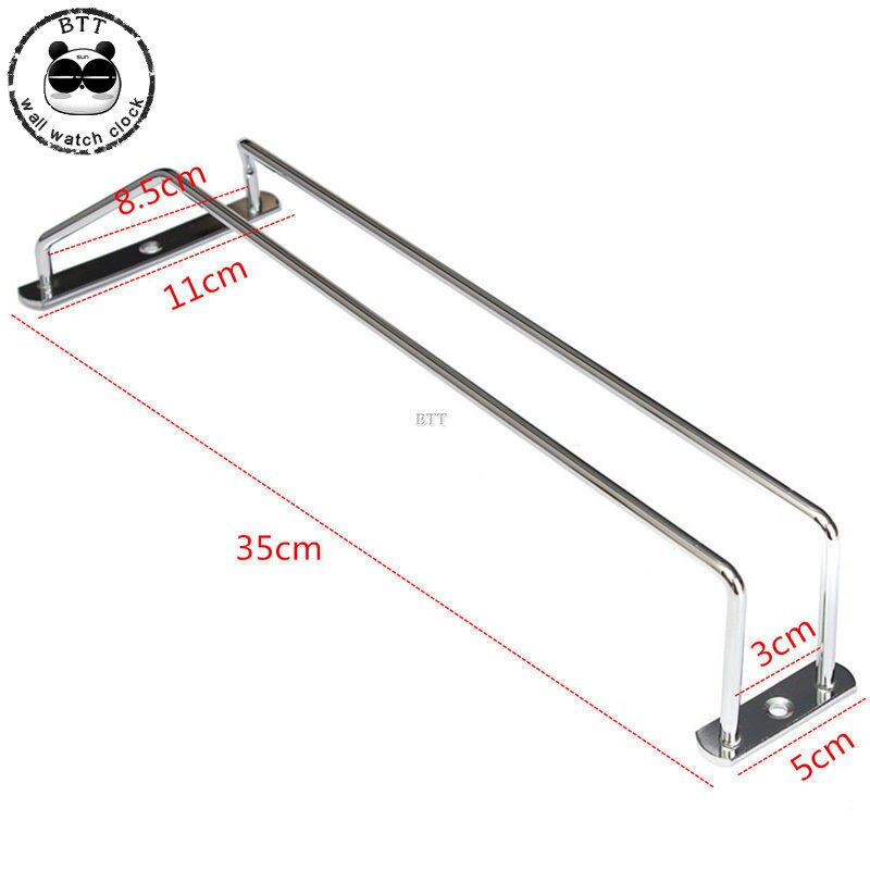 Nuttig 27/35/55Cm Rvs Wijnrek Glas Houder Opknoping Bar Hanger Plank