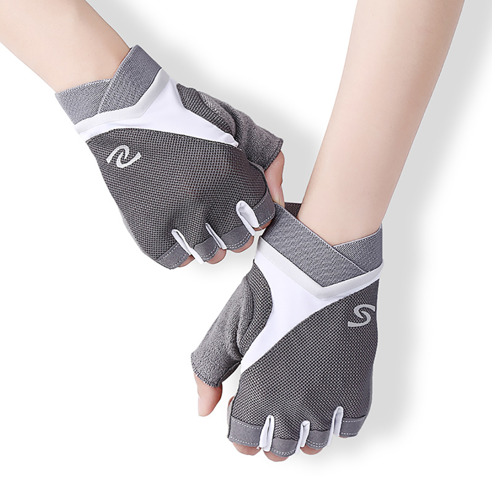 GOBYGO-Gants de levage demi-doigt WePackage, fitness, vélo, l'hypothèse, coordonnants, respirants, gants d'entraînement d'haltères, 1 paire