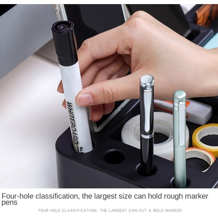 Plastic Office Table Organizer Desk Keyboard Rack Stationery Storage Holder Computer Home Office Desktop Pvc Storage Shlelf