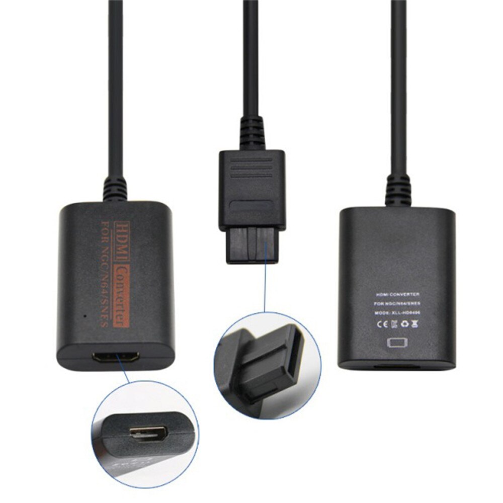 HDMI Converter Adapter Digital Analog HD 720P Adapter Cable for Nintend NGC/ N64/ SNE Game Console Accessories