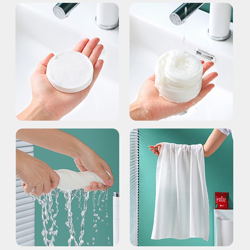 Individually Packed Portable Compressed Bath Towel Outdoor Travel Camping Essential Disposable Bath Towel Magic Towel