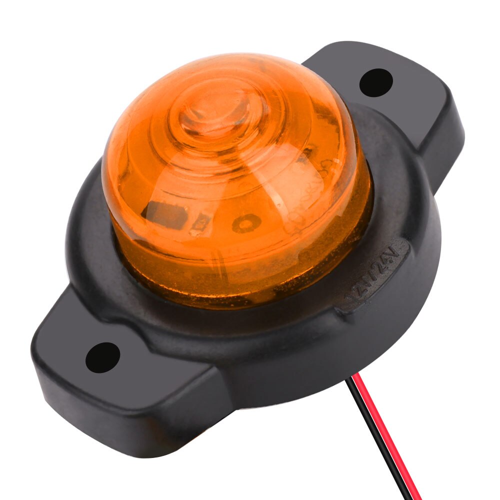 30 Stuks Zijmarkeringslichten Geel 12-24V 9LED - Waterdichte LED Lampjes Voor Truck, Bus, Trailer En Caravan