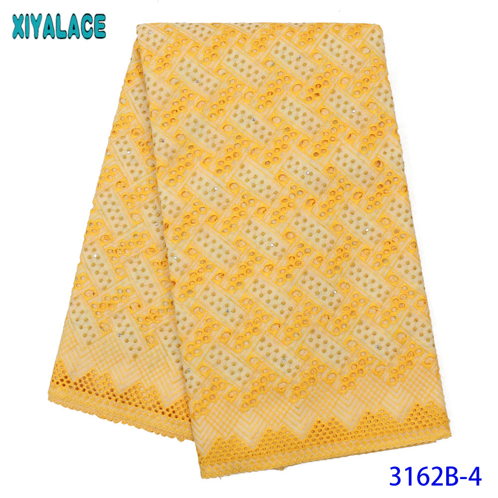 Swiss Lace Fabric Swiss Voile Lace Dry Cotton Lace Fabrics with Stones Holes for Dresses KS3162B