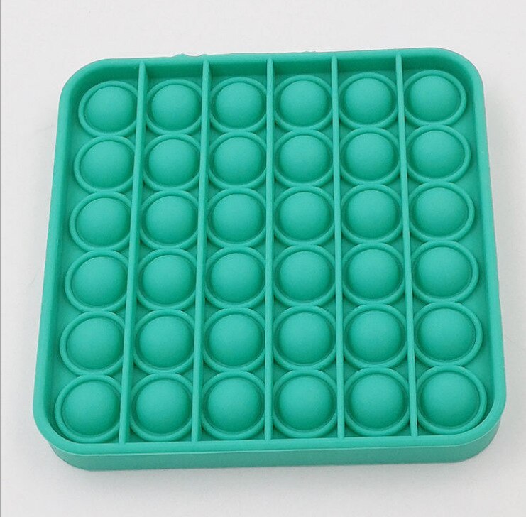Push Bubble pop it Autism Fidget Toys Special Needs Stress Reliever Helps Relieve Stress and Increase Focus Soft Squeeze Toy: Square-blue