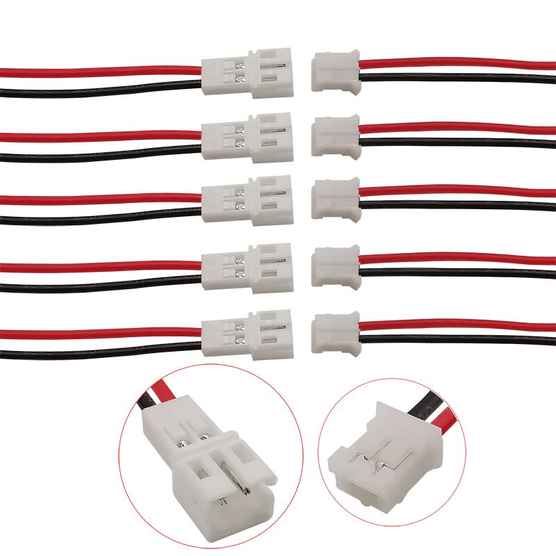 1/2/5Pairs Jst 2Pin Draad Connectors Jst Ph 2.0Mm 2P Man Vrouw Plug Jack socket Uitbreiding Elektrische Kabel Connector 10/15/20Cm