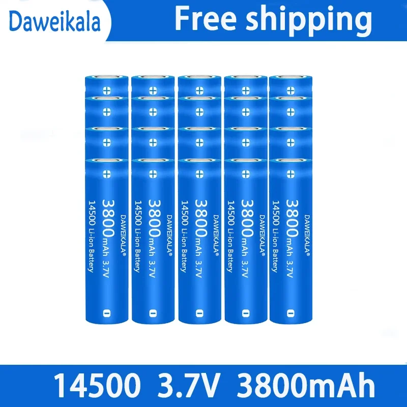 14500 Battery 3.7V Large Capacity 3500mah Lithium Ion Battery, Used for Electric Toothbrush, Razor, Barber Rechargeable Battery: Yellow
