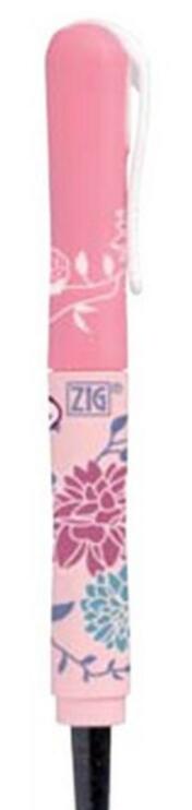 ZIG Kuretake Cocoiro-pincel de plumas para caligrafía, límite de pintura de flores, rotulador negro, Japón