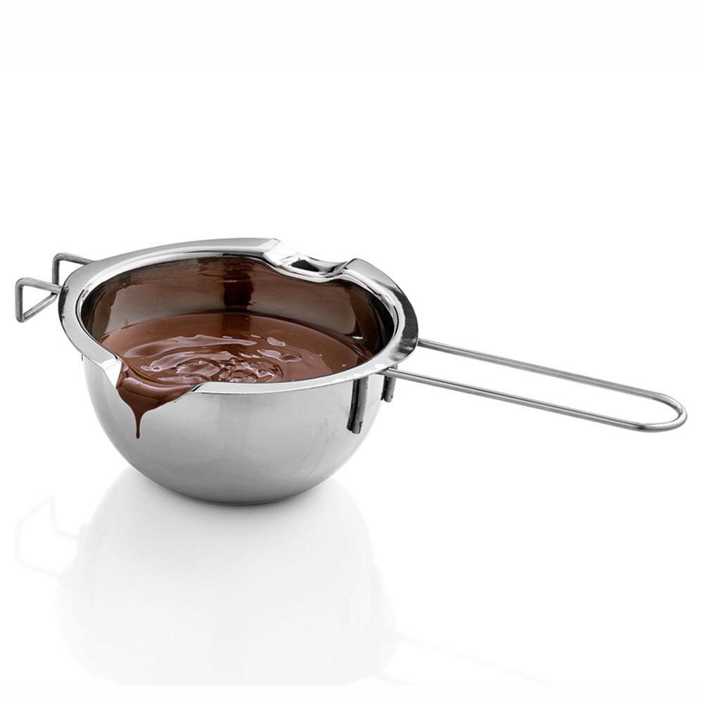 Rustfrit stål chokolade ost smeltedigel pan smør skål diy langt håndtag opvarmning bageværktøj hjem køkken værktøj