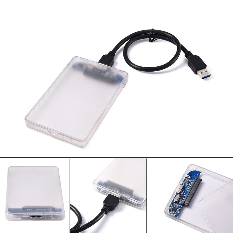 2,5 zoll USB 3,0 SATA HDD Festplatte Externe HDD Gehäbenutzen transparent fallen Werkzeug 6 Gbps Unterstützung 3T