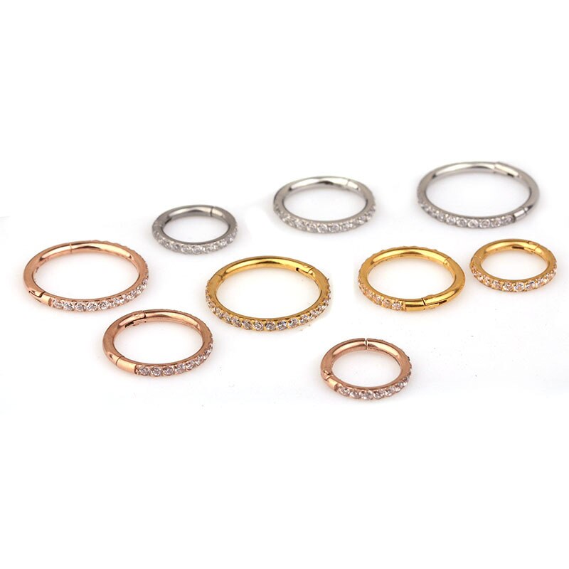 16g anneaux de septum en acier inoxydable véritable piercing septo nez oreille cartilage tragus hélix piercing clicker anneaux bijoux de corps