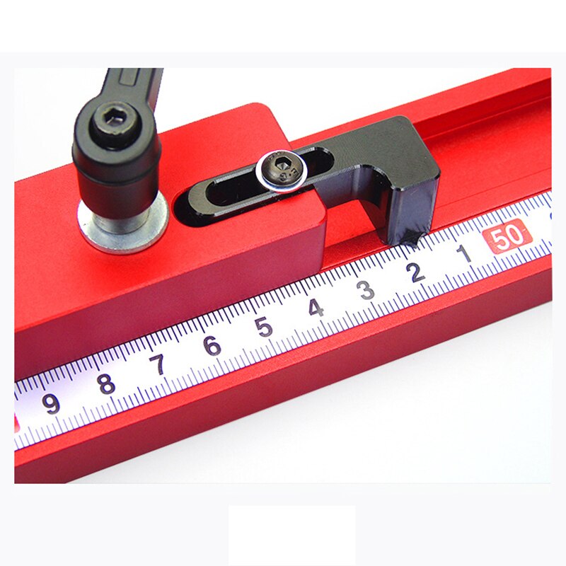 Flip Stop Aluminium Mijter T-Track Stop met Verstelbare Schaal Mechanisme voor 45mm T-track Standaard T slot Mijter Track Stopper