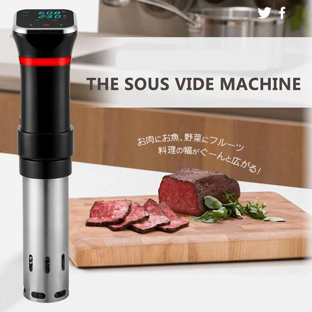 Slow Cooker LCD Vacuum Food Sous Vide Cooker Steak Cooking Machine Sturdy Immersion Circulator Digital Timer 6 Languages Manual
