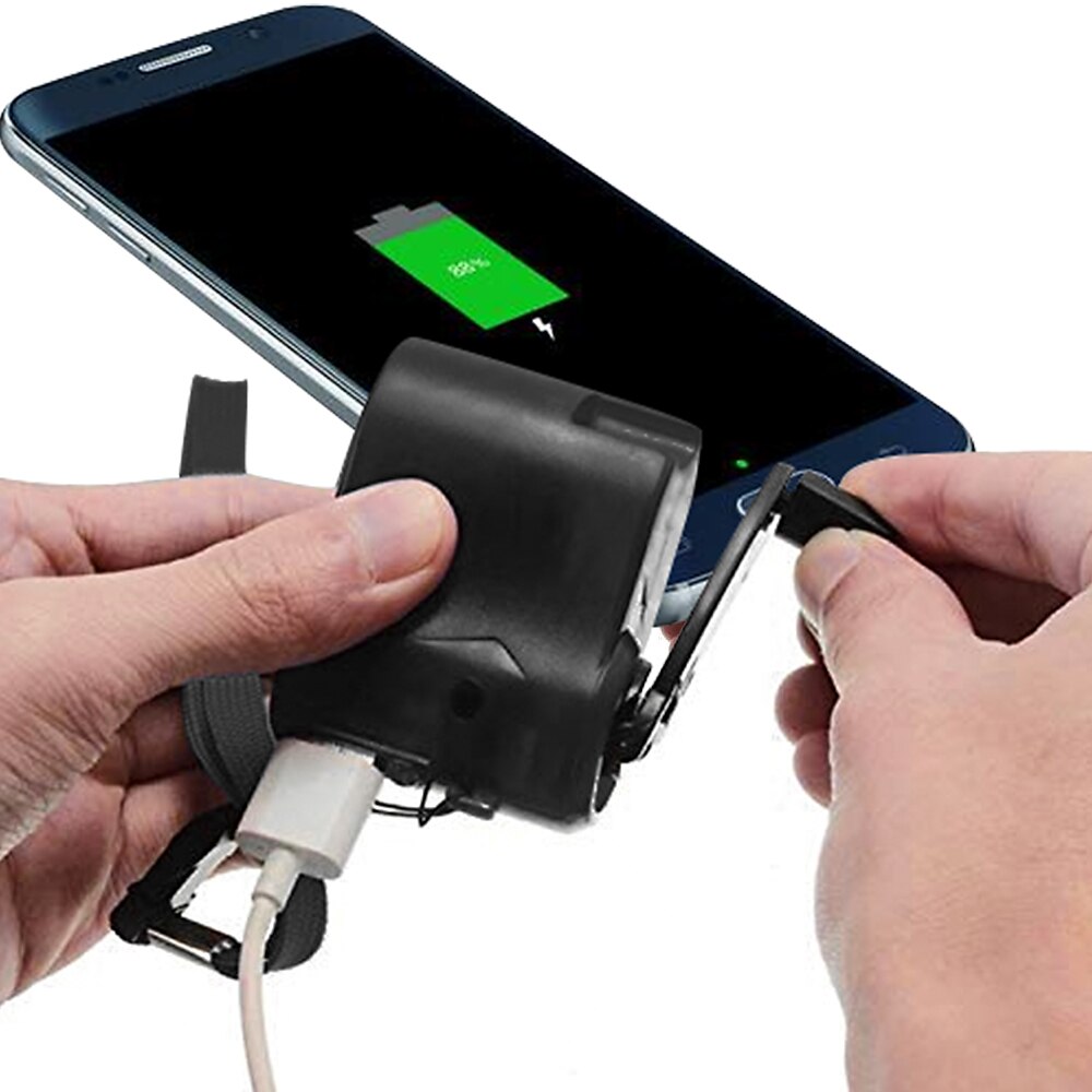 Chargeur de secours manuel portatif extérieur de téléphone Portable de manivelle d'usb pour le chargeur de Camping d'approvisionnement de téléphone Portable MP4