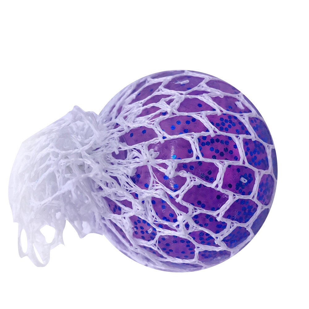 5ml Mesh Ball Stress Led Glowing Squeeze Grape Toys Anxiety Relief Stress Ball Squishy Toy Anxiety Relief Decompression Toy: Default Title