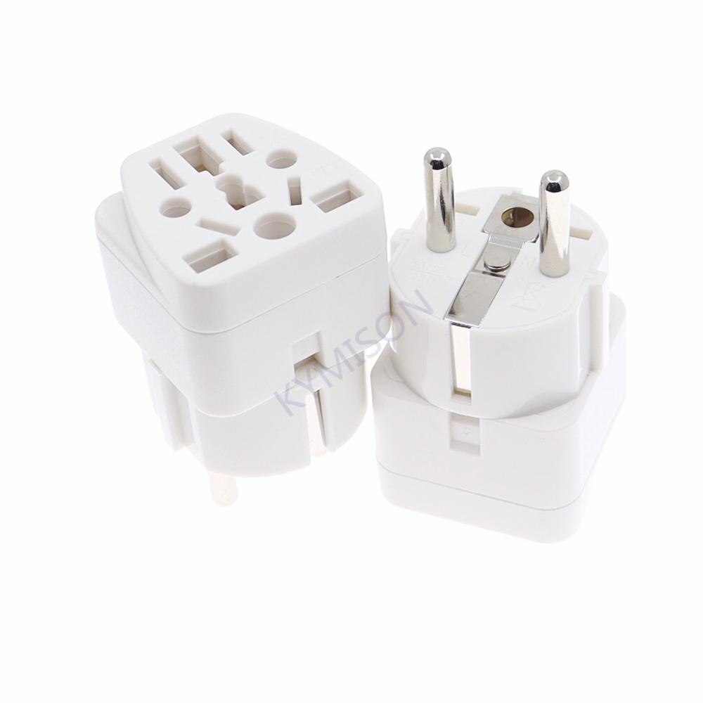 Universal Italy Switzerland India UK US AU to EU German Russia AC Power Socket Schuko Plug Travel Charger Adapter Converter
